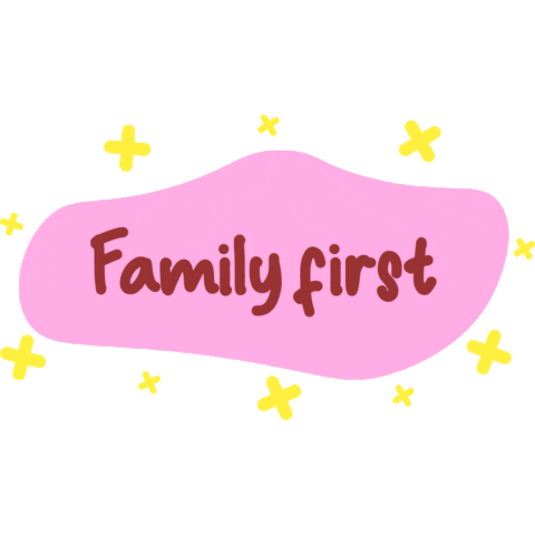 daraart love family first daraart Sticker