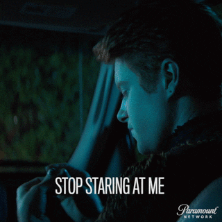 stop staring paramount network GIF by Heathers