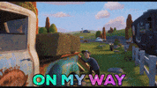 Driving On My Way GIF by The Animal Crackers Movie