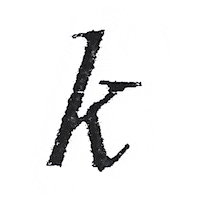 Typography K Sticker