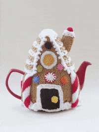 TeaCosyFolk christmas smoke gingerbread tea cosy GIF