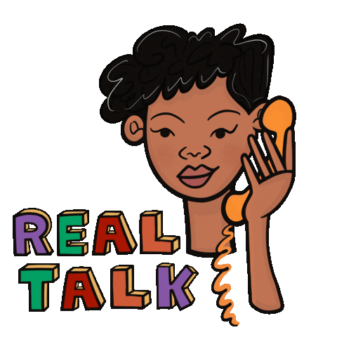 Talking Black Girl Sticker by JellaCreative