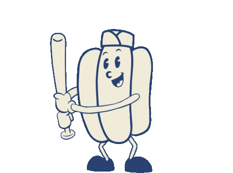 Baseball Hotdog Sticker by El Chunky