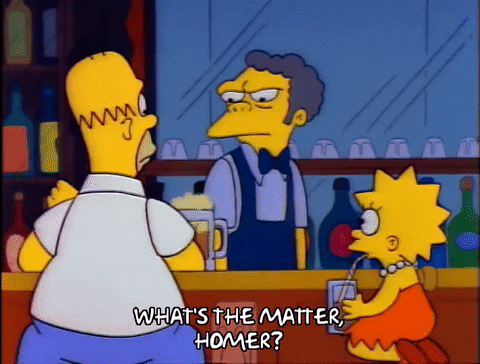 Sad Season 3 GIF by The Simpsons