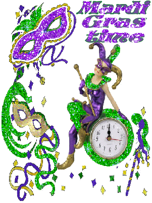 Mardi Gras Time Sticker