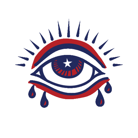 Fourth Of July Eye Sticker by Taylor Reeve