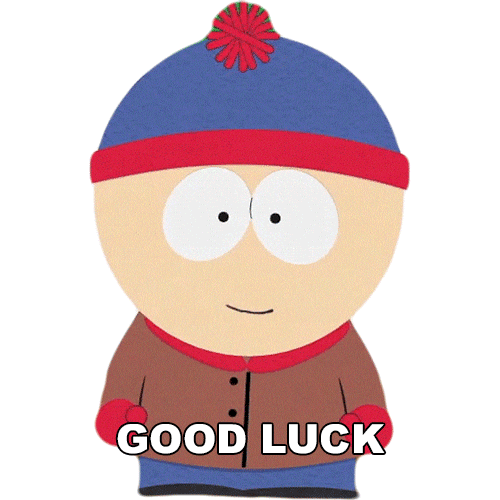 Stan Marsh Good Luck Sticker by South Park