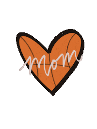Heart Basketball Sticker