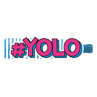 you only live once yolo Sticker by Rosé Piscine