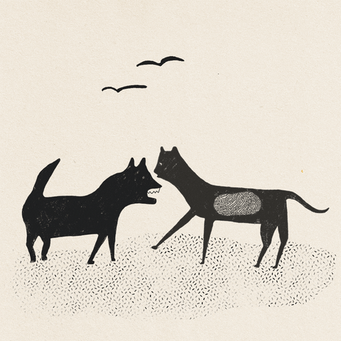 darjalewinchalem giphyupload illustration animals kissing GIF