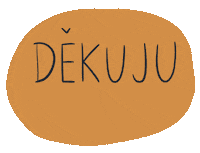 Dekuji Miluju Sticker by by Terez K.