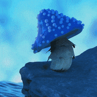 heromation animation blue surprise look GIF
