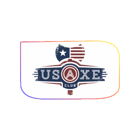 usaxeclub axe bullseye machado axe throwing Sticker