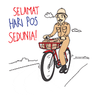 Happy Bike Sticker by Pos Malaysia