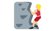 Woman Climbing Sticker by EmojiVid