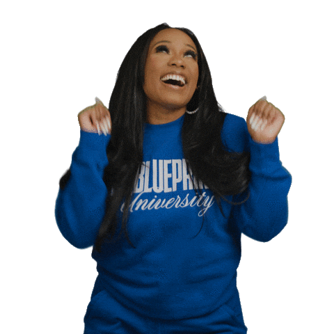 BLUEPRINTUNIVERSITY giphyupload happy fun girl Sticker