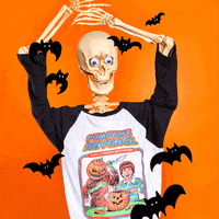 teepublic halloween spooky skull skeleton GIF