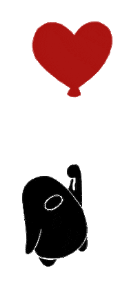 Heart Flying Sticker by Melissa Goh
