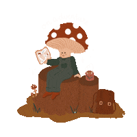 Coffee Fall Sticker