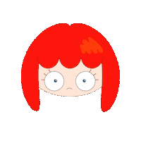 Red Hair Mask Sticker by Renata y las matematicas