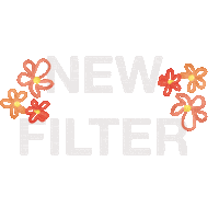 Flowers Orange Sticker