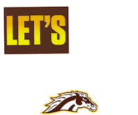 Lets Go Sticker by WMU Broncos