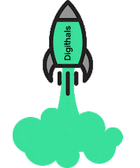 digithals marketing digital foguete digithals digithals comunicação Sticker