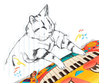 buttmvnch music cat meme kitten Sticker