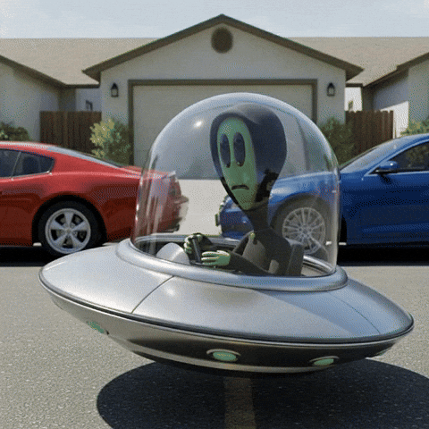Broken Down Ufo GIF by Lonely Aliens