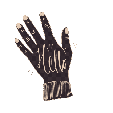 Waving Hand Hello Sticker