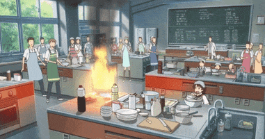girl who leapt through time cooking GIF by Funimation