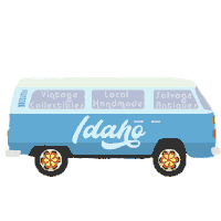 Vw Bus Vintage Sticker by The Merq