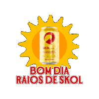 Skolzinha beer sol cerveja bomdia Sticker