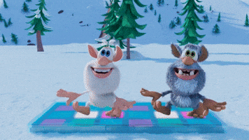 BoobaCartoon happy dance christmas holiday GIF