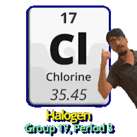 Cl Chlorine Sticker