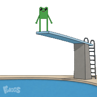 Here We Go Frog Sticker by fwogs