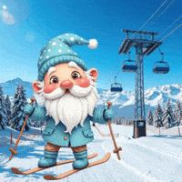 Winter Skiing GIF