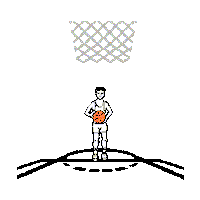 basketball hoops STICKER by imoji