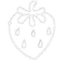 Minimalista Frutilla Sticker
