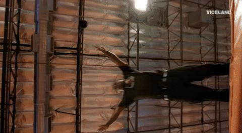 nutsandbolts giphyupload jump flying viceland GIF
