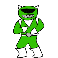 Power Rangers Cat Sticker
