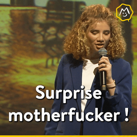 Surprise Standup GIF by Montreux Comedy