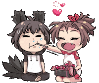 Couple Eating Sticker by Jin