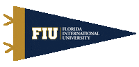 Blue And Gold Wave Sticker by Florida International University
