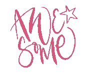 Awesome Star Sticker by The Modern Calligraphy Co.