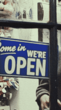 Open Sign GIF by Lily Allen
