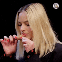 Margot eats chicken wings