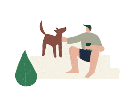 SunbridgeFL dog coffee animals nature Sticker