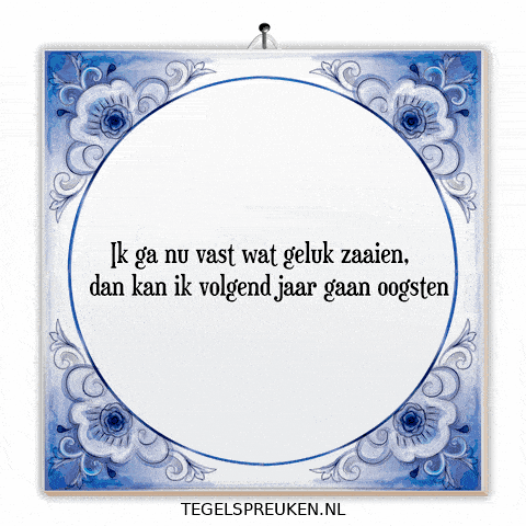 Wijsheid Geluk GIF by Tegelspreuken.nl