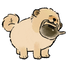 Chow Chow Dog Sticker by Sticky Brain Studios